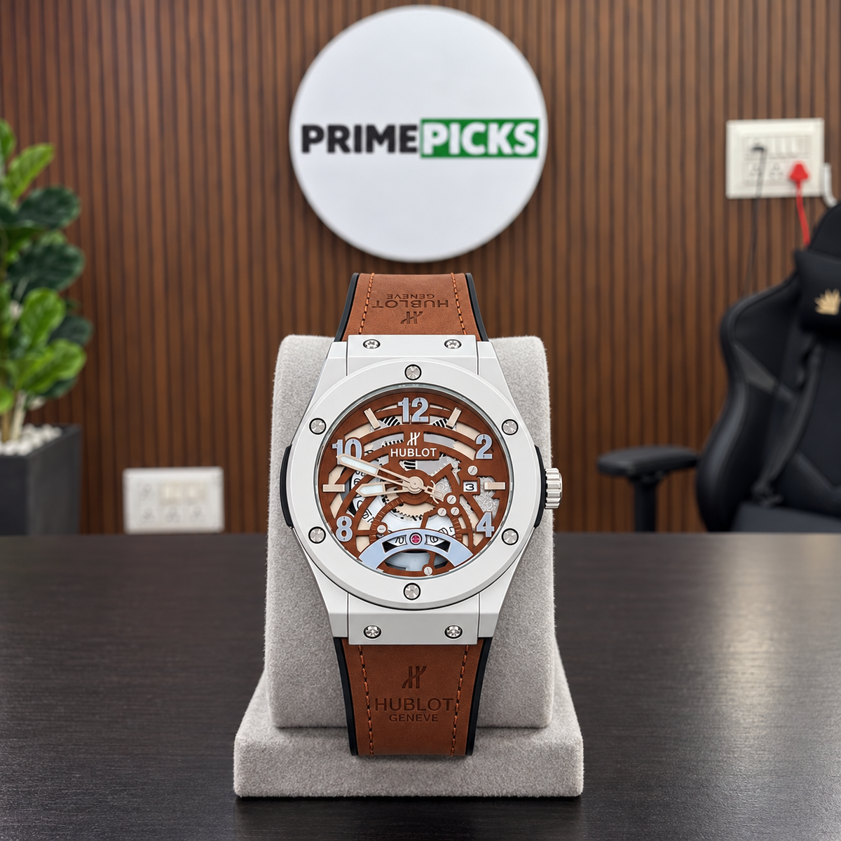 Hublot Big Bang Skeleton Edition brown in the PrimePicks office