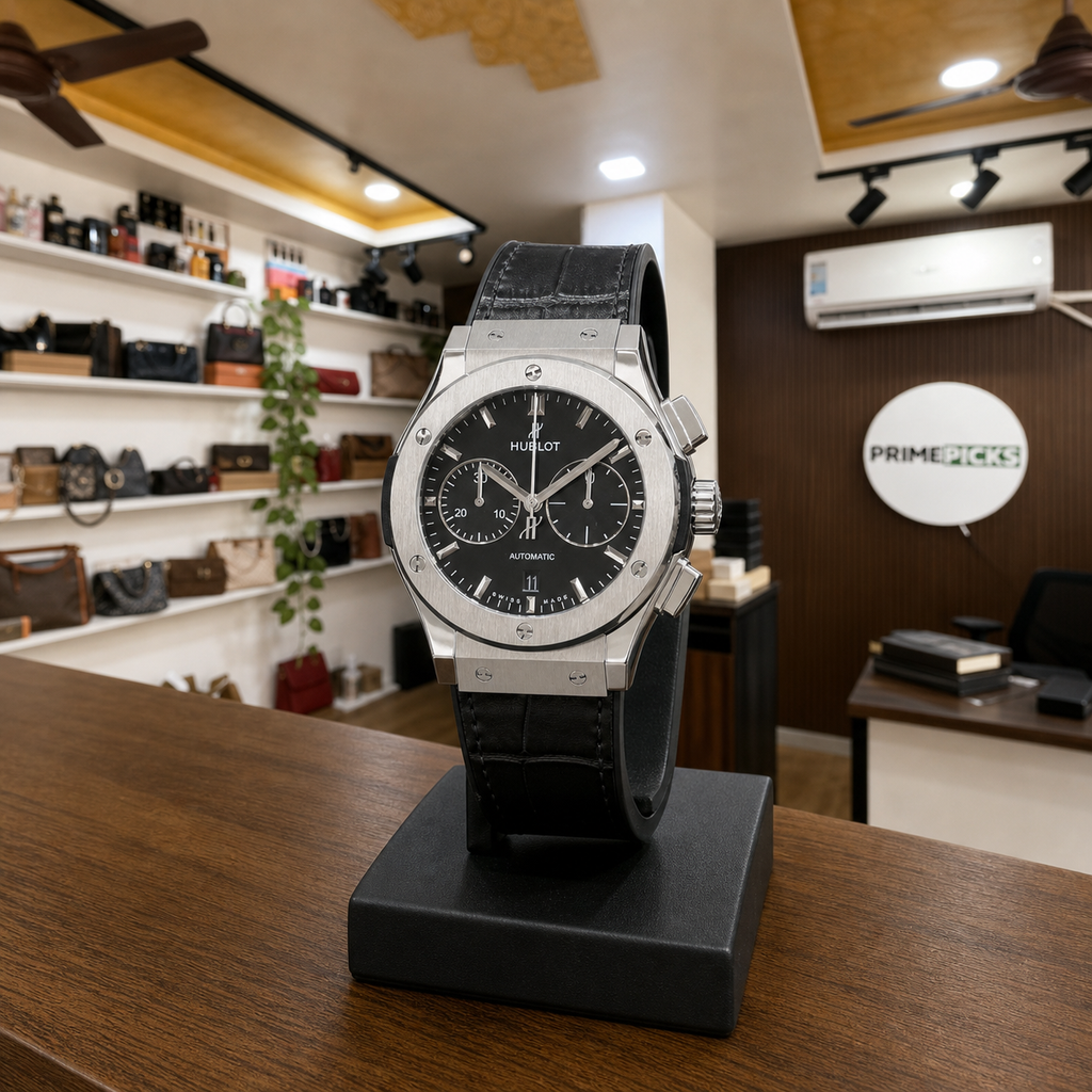 Hublot Classic Fusion chronograph in Primepicks office