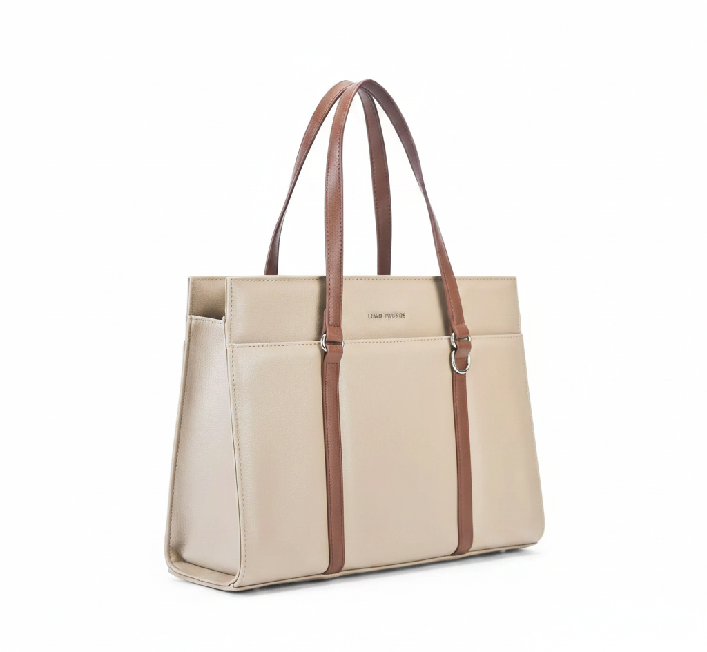 Lino Perros Monroe Women's Accented Durable Tote Bag – Angle View