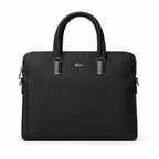 Lacoste structured laptop bag in Black on a white background
