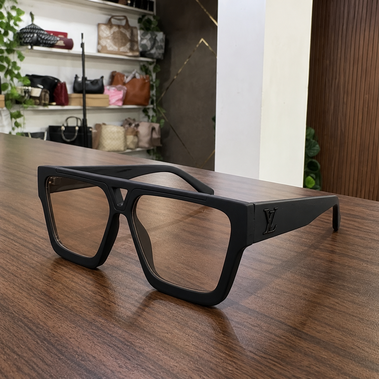 Louis Vuitton light-tint sunglasses alternate office angle