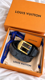 Louis Vuitton monogram belt with supplied brand box, dust cover and accessories