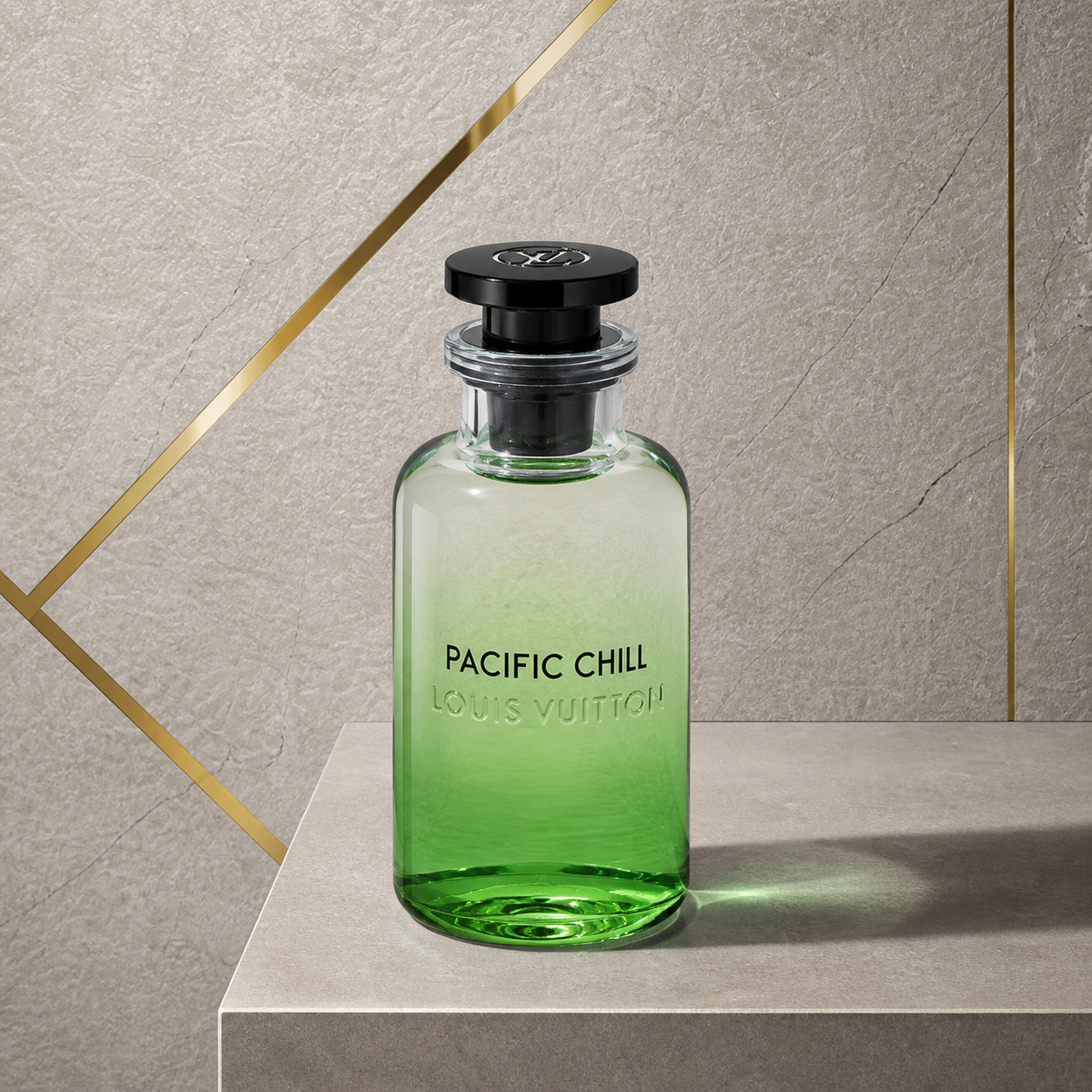 Louis Vuitton Pacific Chill perfume 100ml against the PrimePicks stone wall