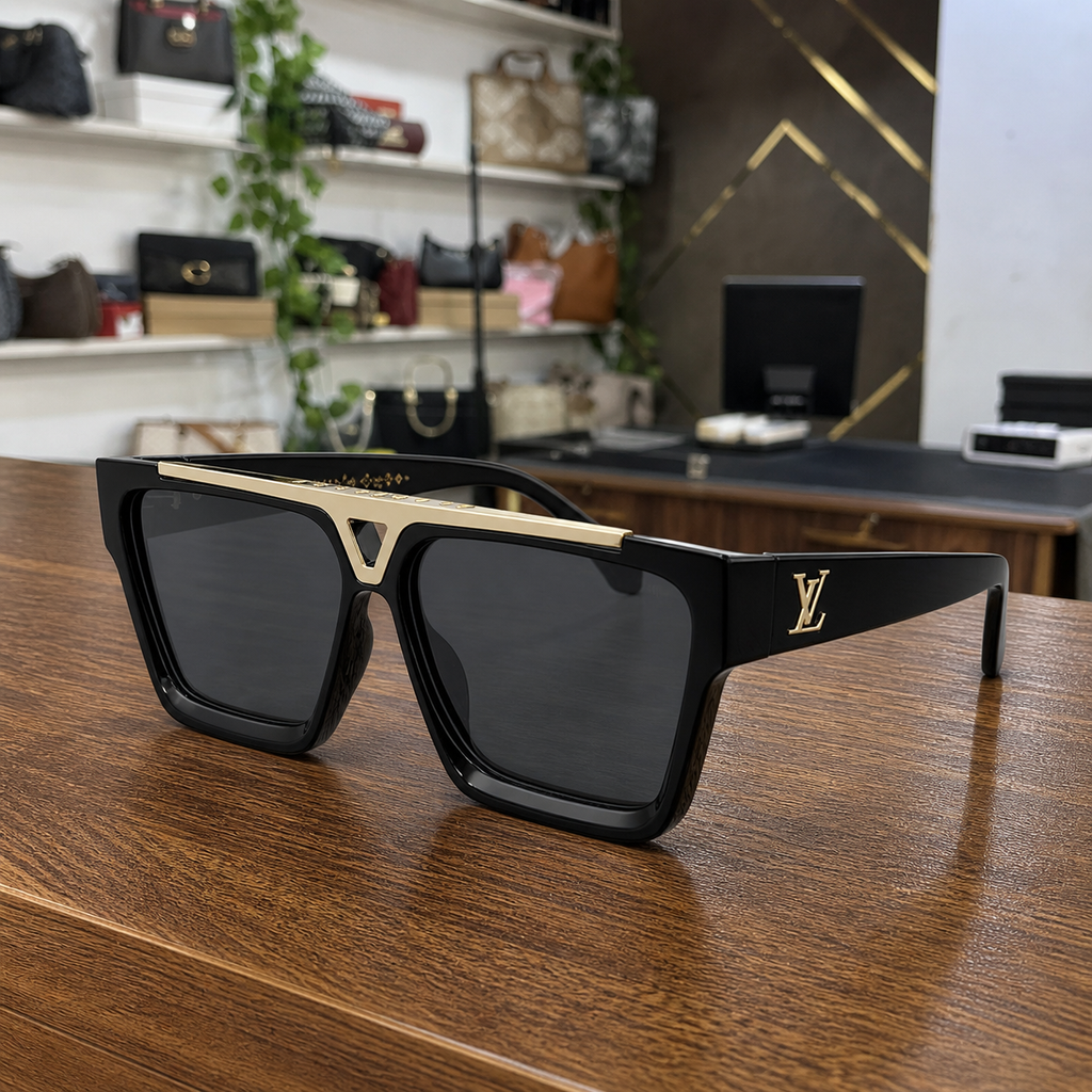 Louis Vuitton square sunglasses alternate office angle