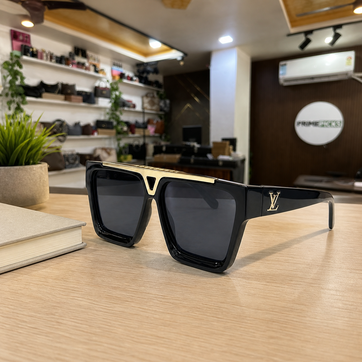 Louis Vuitton square sunglasses PrimePicks office lifestyle
