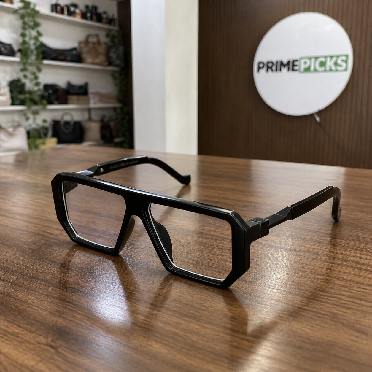 Marc Jacobs black geometric sunglasses alternate open-temple view