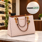 Michael Kors Cynthia Mono S Pink Large Monogram tote in PrimePicks office