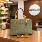 Michael Kors Cynthia Mono S Olive Large Monogram tote in PrimePicks office