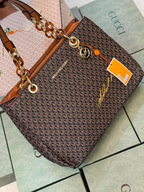 Michael Kors Cynthia Mono S Brown Large Monogram front view