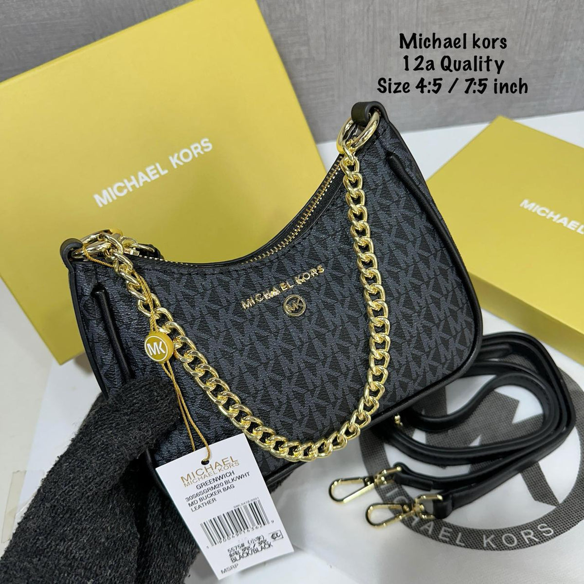 Michael Kors Jet Set Charm Small Pochette with supplied packaging and straps