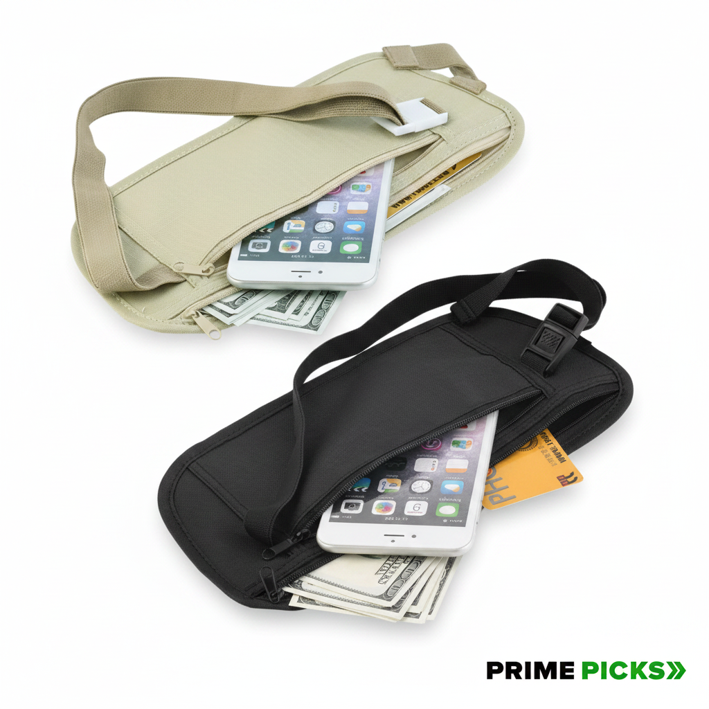 Primepicks Travel Money Belt With Hidden Wallet