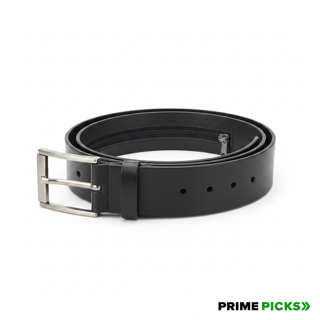 Primepicks Genuine Leather Men Secure Money Belt