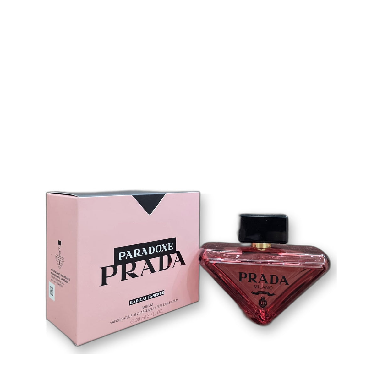 Prada Paradoxe Radical Essence Parfum 90 ml on white background