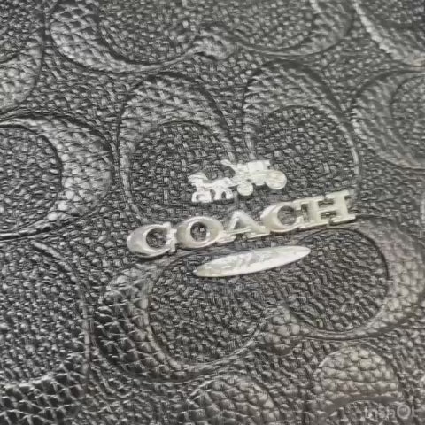 Coach black signature laptop bag supplied product video