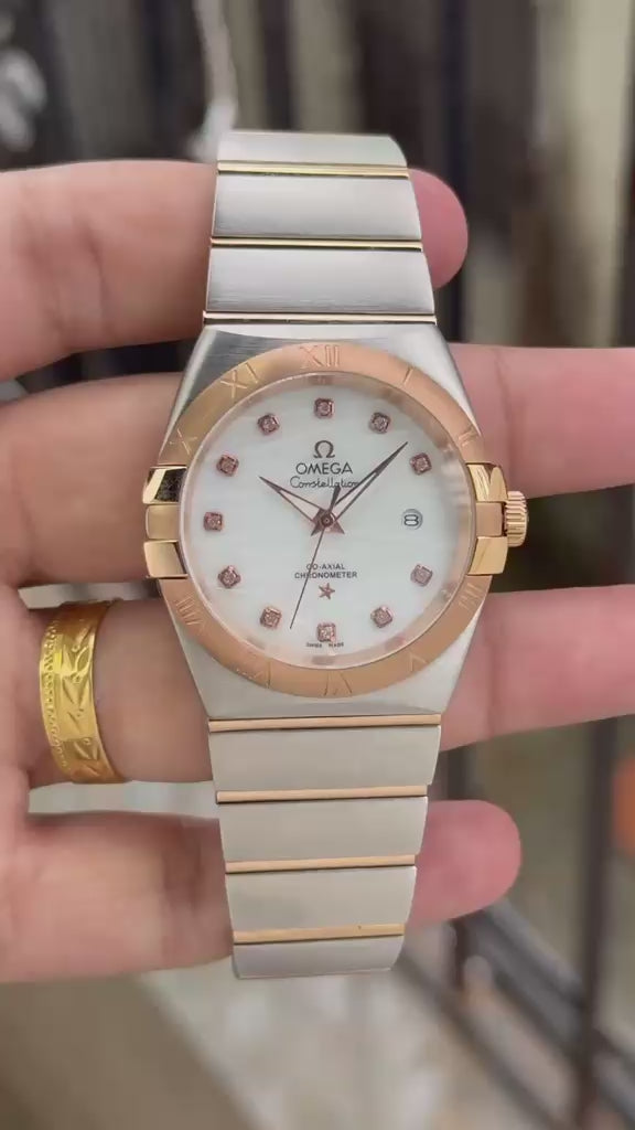 Omega Constellation Men’s Two-Tone Watch – White Dial Collection