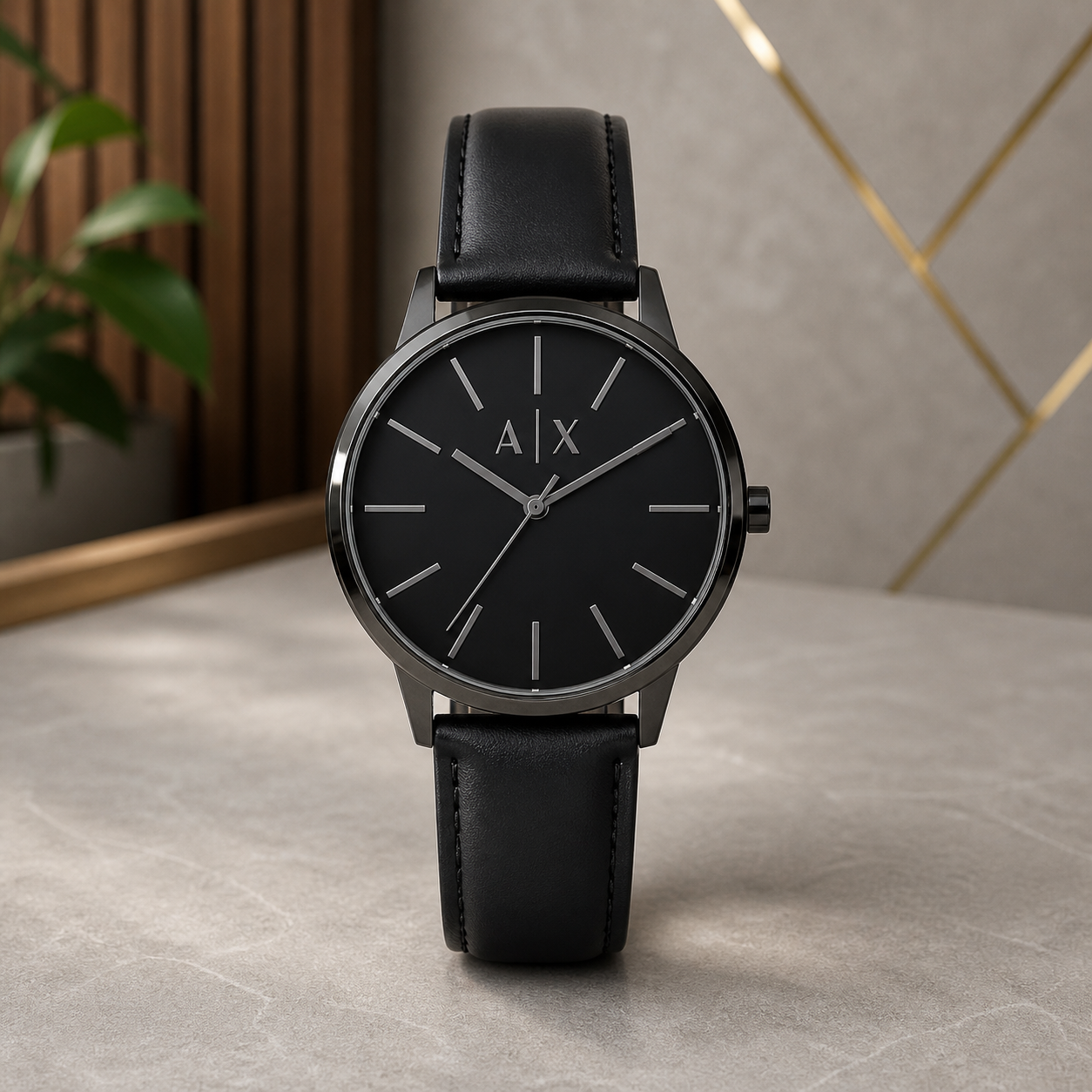 PrimePicks black minimalist A|X dial watch front hero