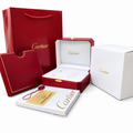 Digitally staged white-background view of the optional Cartier OG packaging kit; watch not included