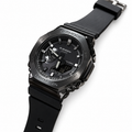 Black and gunmetal G-Shock-marked replica watch; edited white-background image