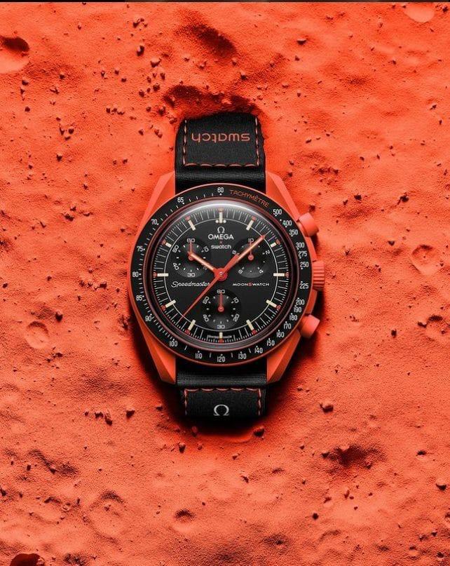 Supplied reference image of the orange-and-black Mission on Earth Lava watch design