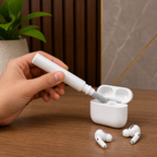 PrimePicks Multi-Clean Pen sponge cleaning a wireless earbud case