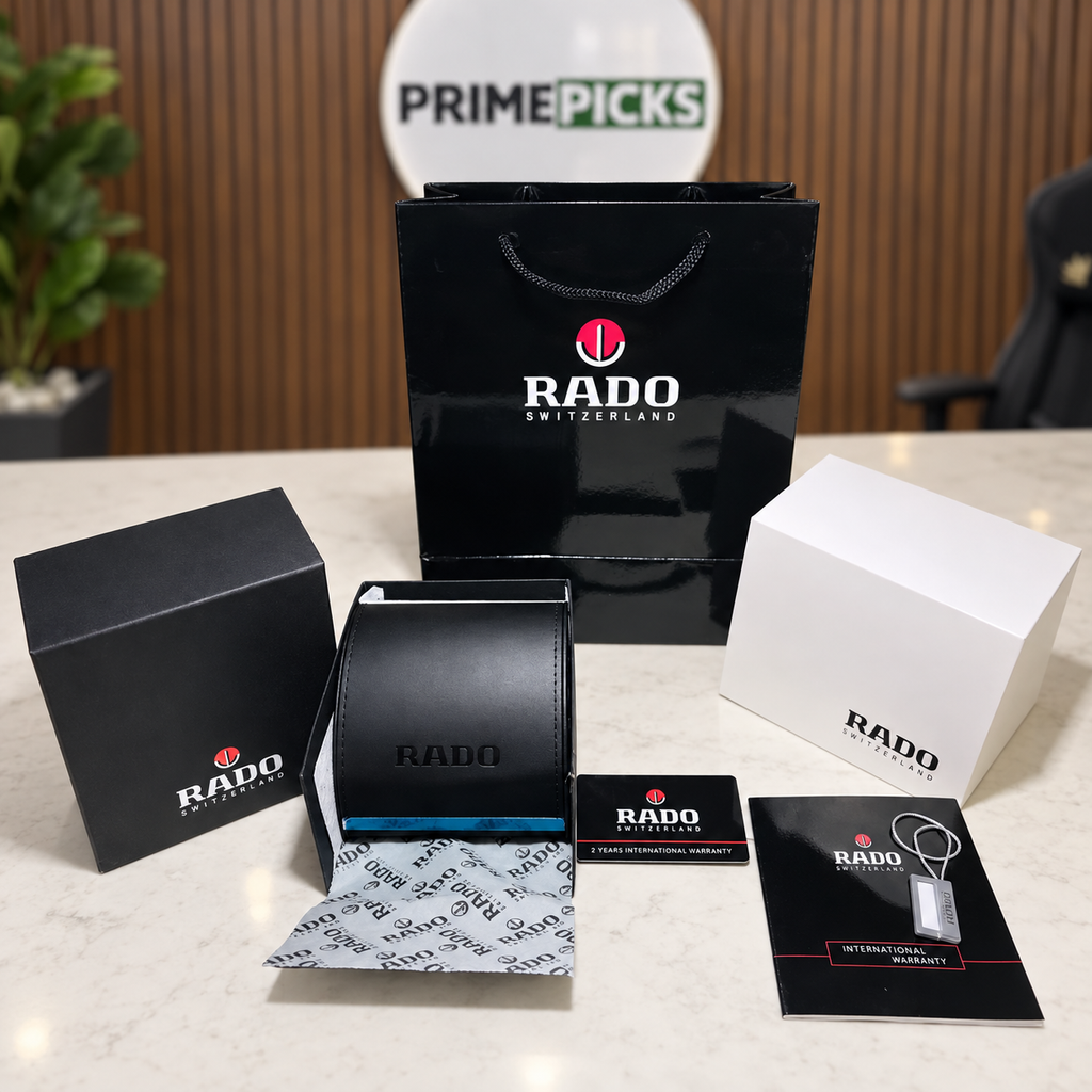 Optional Rado OG kit composited in PRIMEPICKS office; watch not included