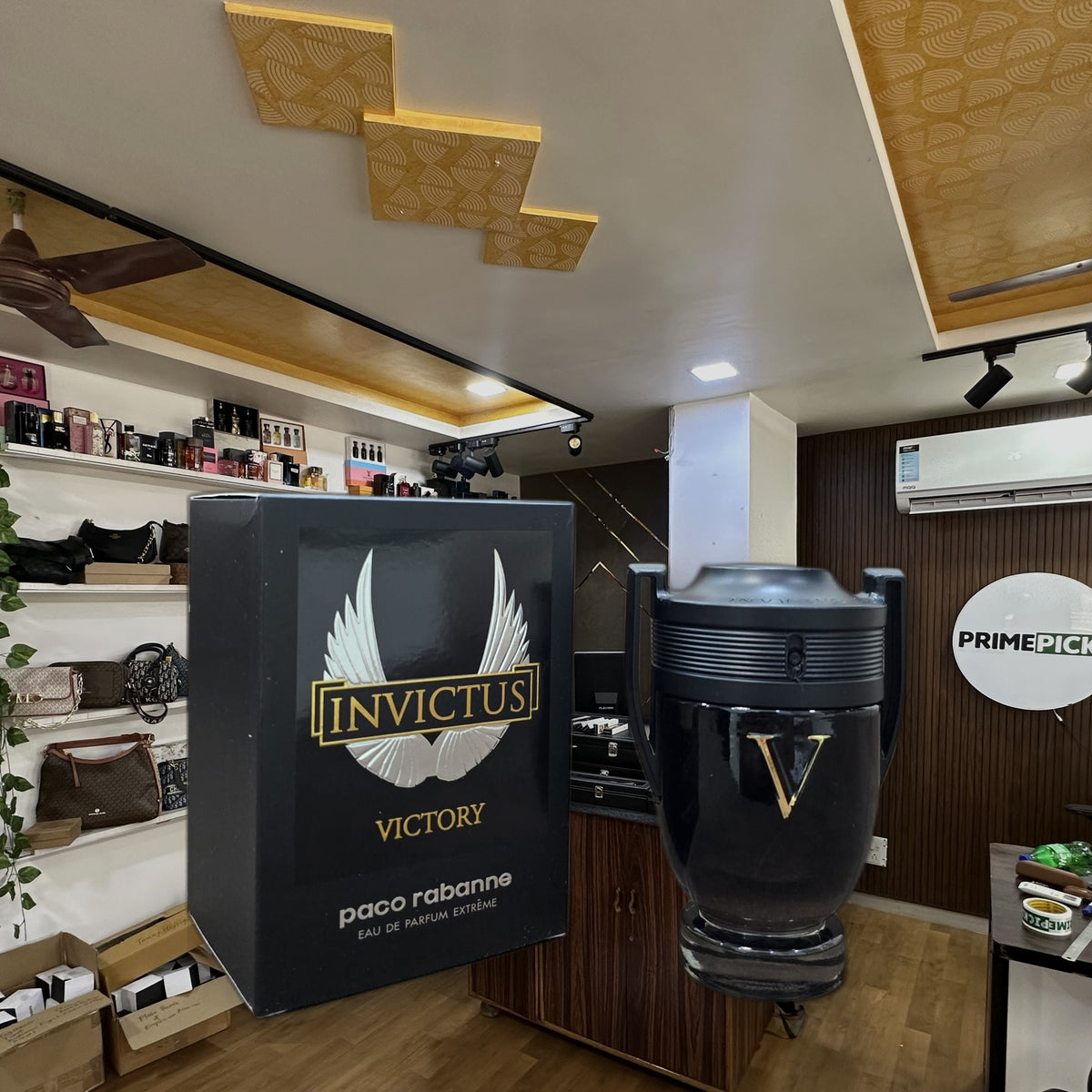 Rabanne Invictus Victory Elixir at PrimePicks office