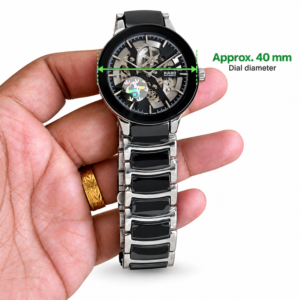 Rado Centrix watch approximate 40 mm dial diameter