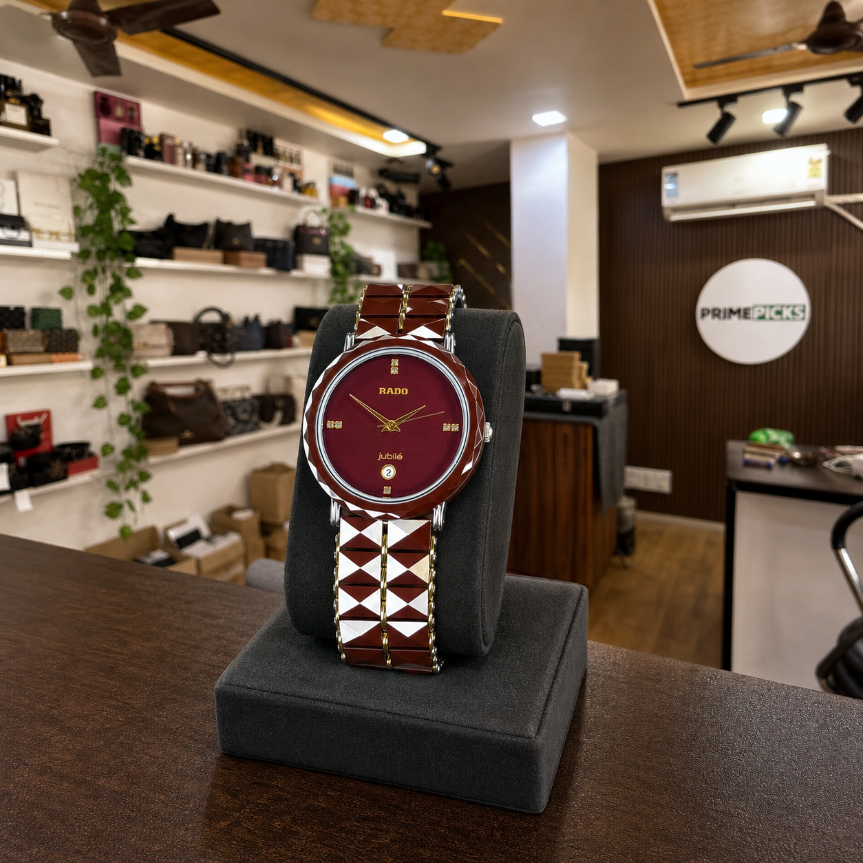 Rado Jubile brown ceramic watch in the Primepicks showroom