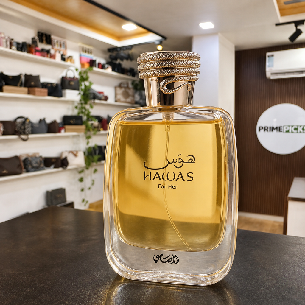 Rasasi Hawas for Her perfume bottle in the PrimePicks store
