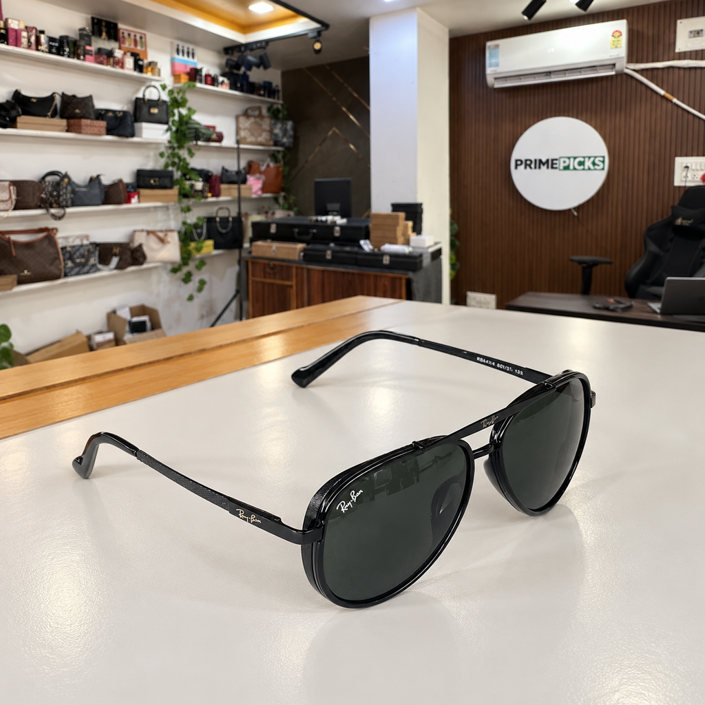 Ray-Ban - Black Aviator G-15 Style - Sunglasses office-front view