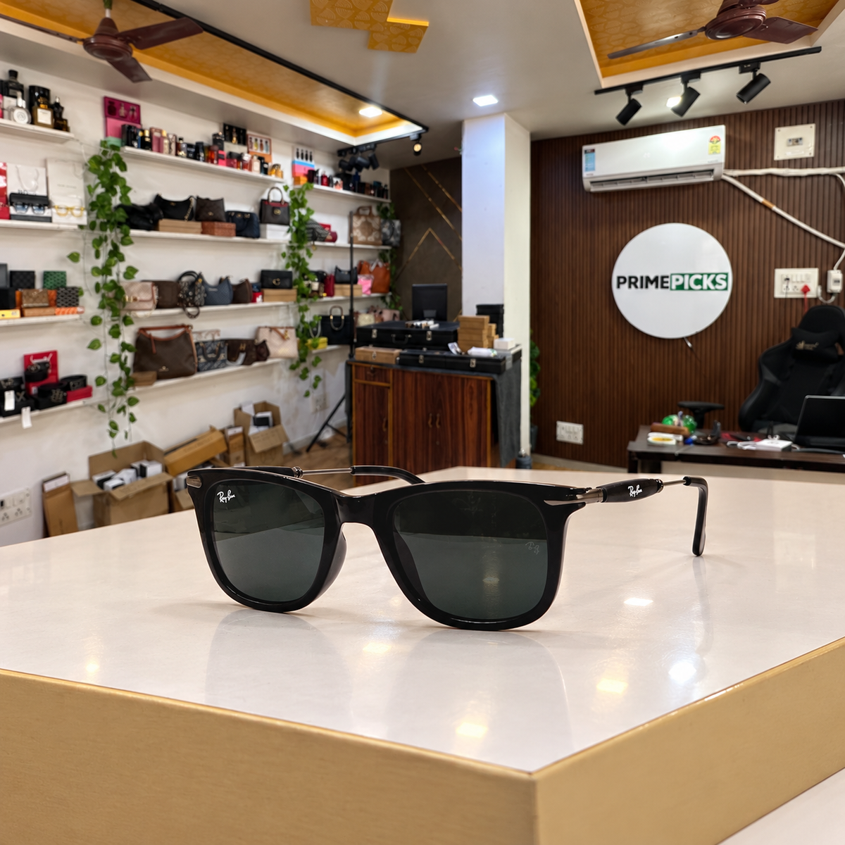Ray-Ban - Model 4487 Flat-Brow Rectangular - Sunglasses office-front view