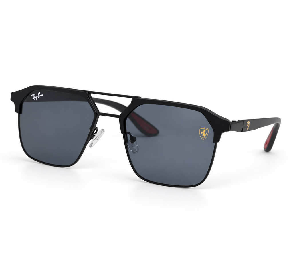 Ray-Ban - Shield Detail Angular - Sunglasses on white background