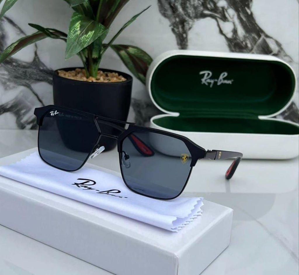 Ray-Ban - Shield Detail Angular - Sunglasses with supplied box