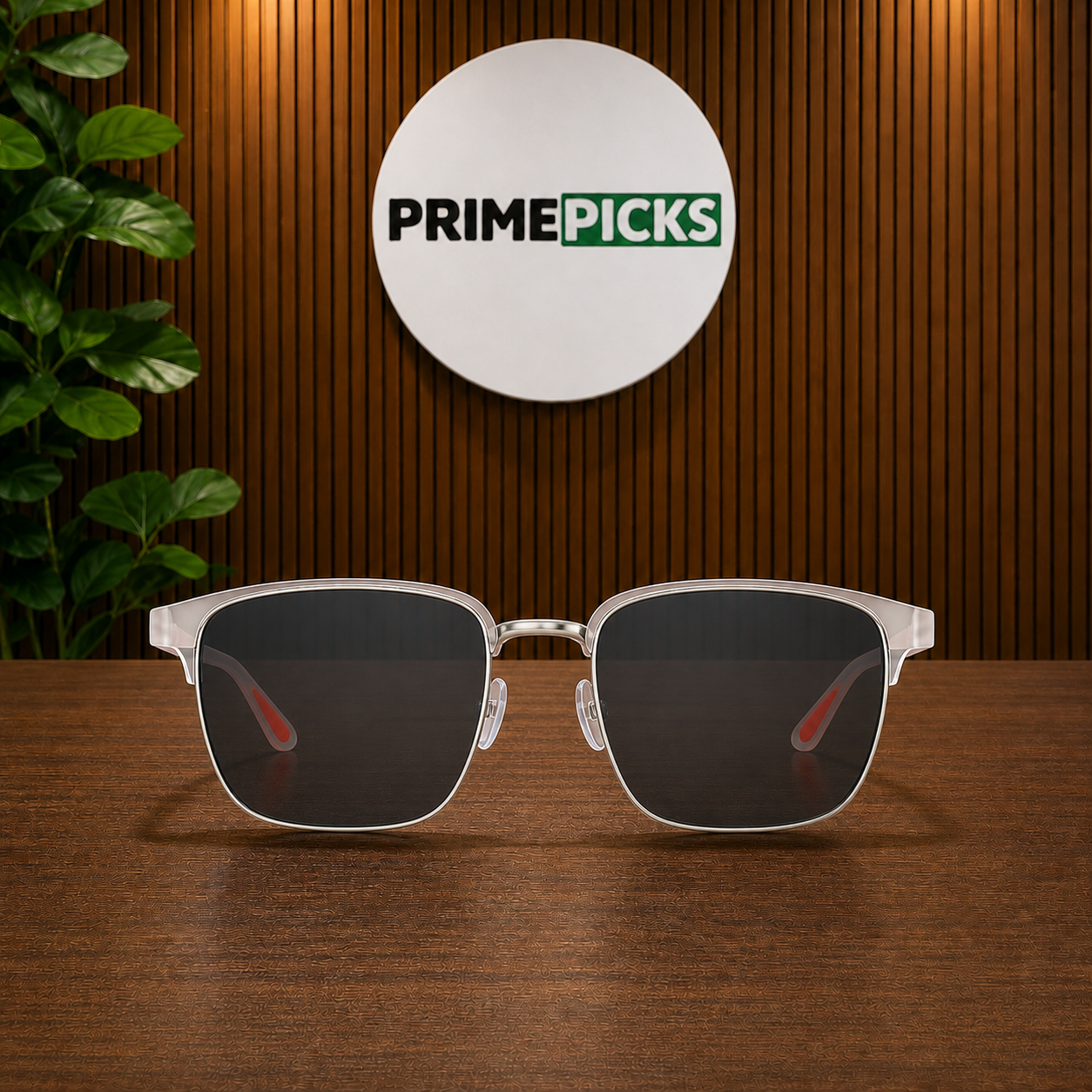 Ray-Ban translucent blush geometric sunglasses straight-on front view