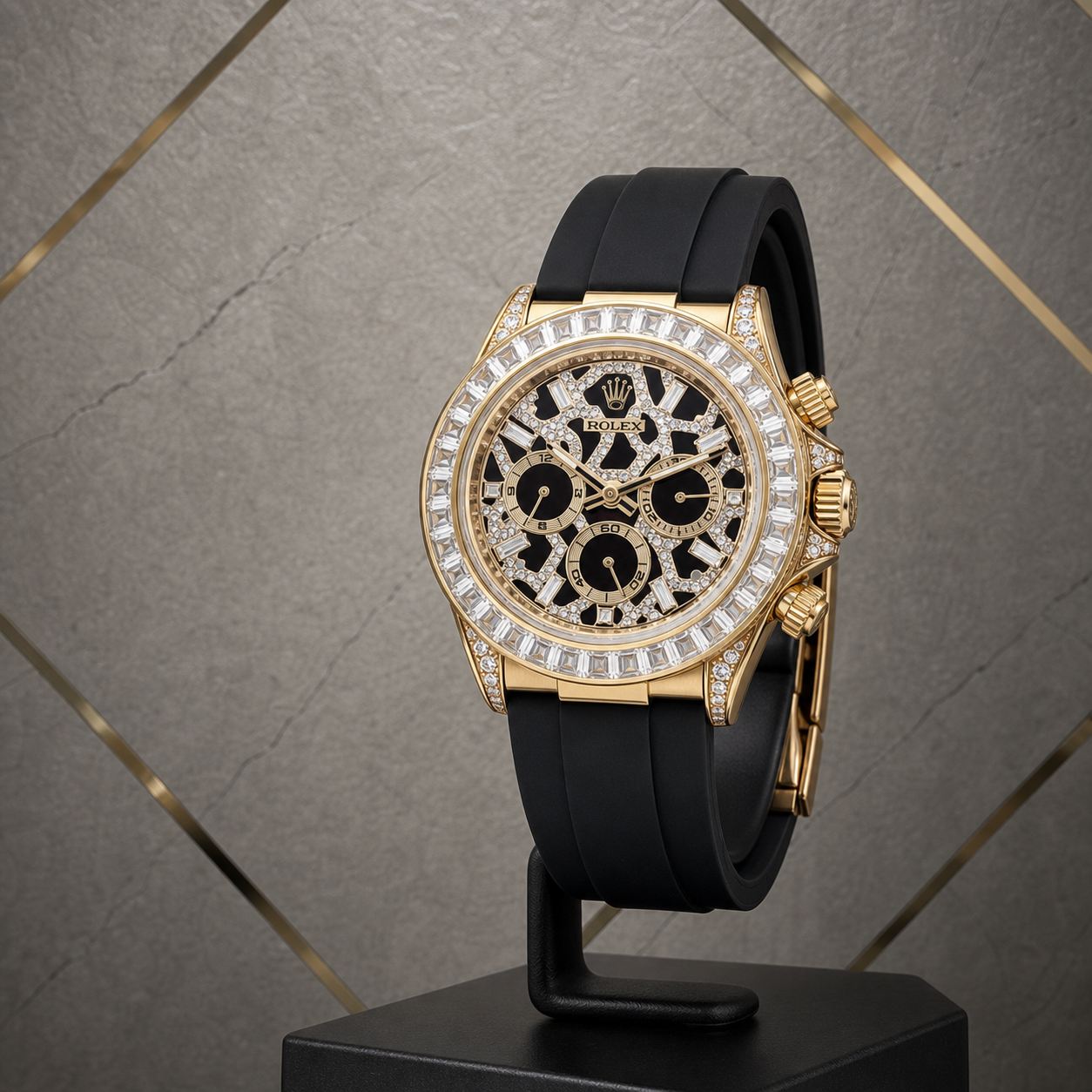 Rolex Cosmograph Daytona rose-gold-tone crystal watch alternate angle