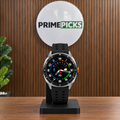 Samsung Watch 8 Ultra smartwatch in the PrimePicks wood-wall office