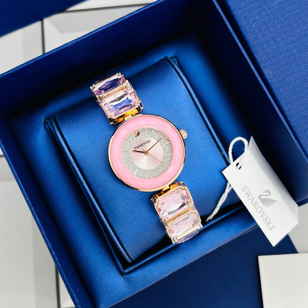 Swarovski Matrix Bangle 5679887 Pink colour in presentation box