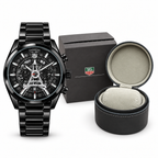 TAG Heuer Carrera tower watch — black black watch og box