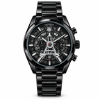 TAG Heuer Carrera tower watch — black black white hero