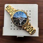 TAG Heuer Carrera tower watch — gold black front