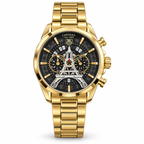 TAG Heuer Carrera tower watch — gold black white hero