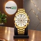 TAG Heuer Carrera tower watch — gold white primepicks office