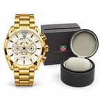 TAG Heuer Carrera tower watch — gold white watch og box