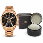 TAG Heuer Carrera tower watch — rose gold black watch og box