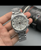 TAG Heuer Carrera tower watch — silver white angle
