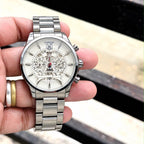TAG Heuer Carrera tower watch — silver white