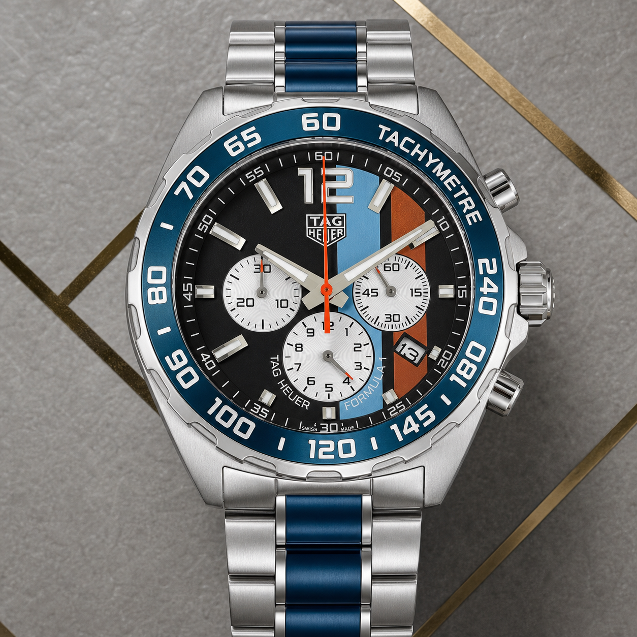 Close product view of the Tag Heuer Formula 1 Chronograph dial