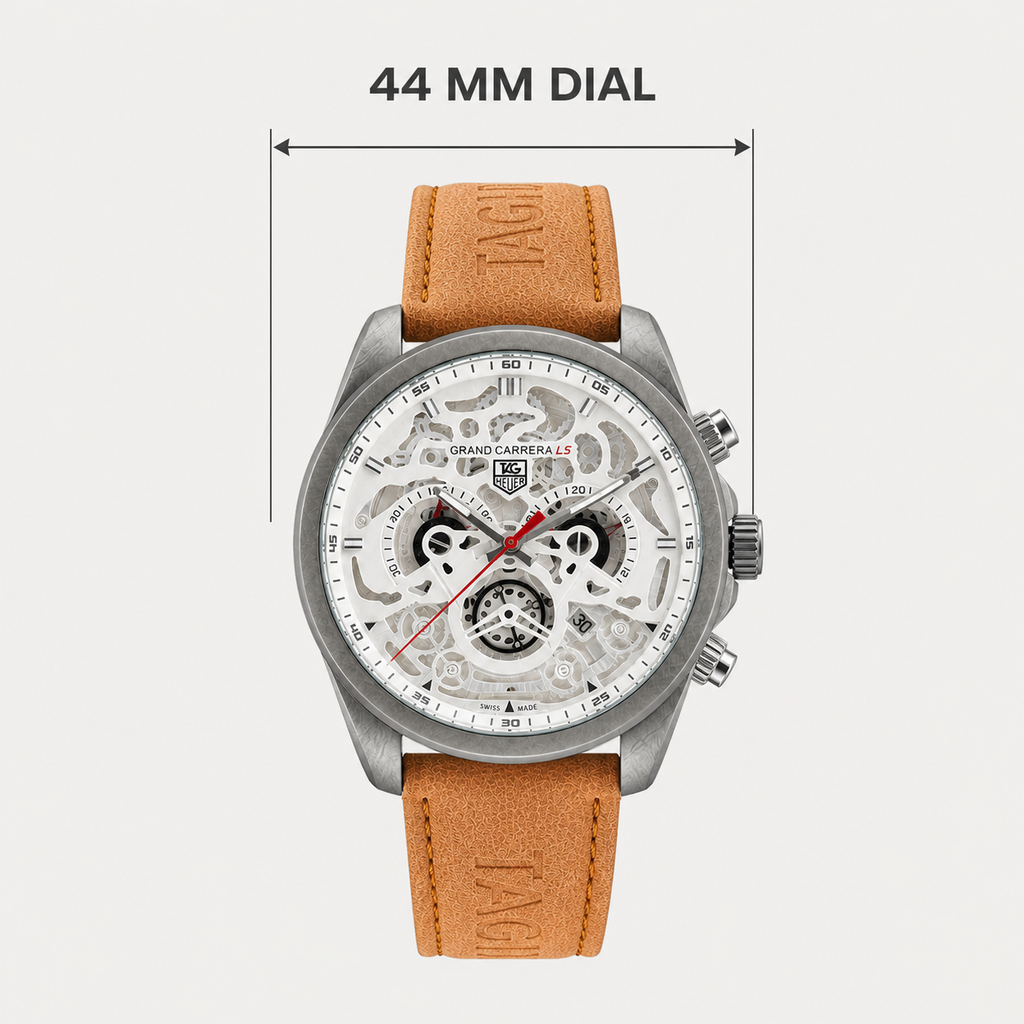 Tag Heuer Skeleton CR7 — 44 mm dial size guide
