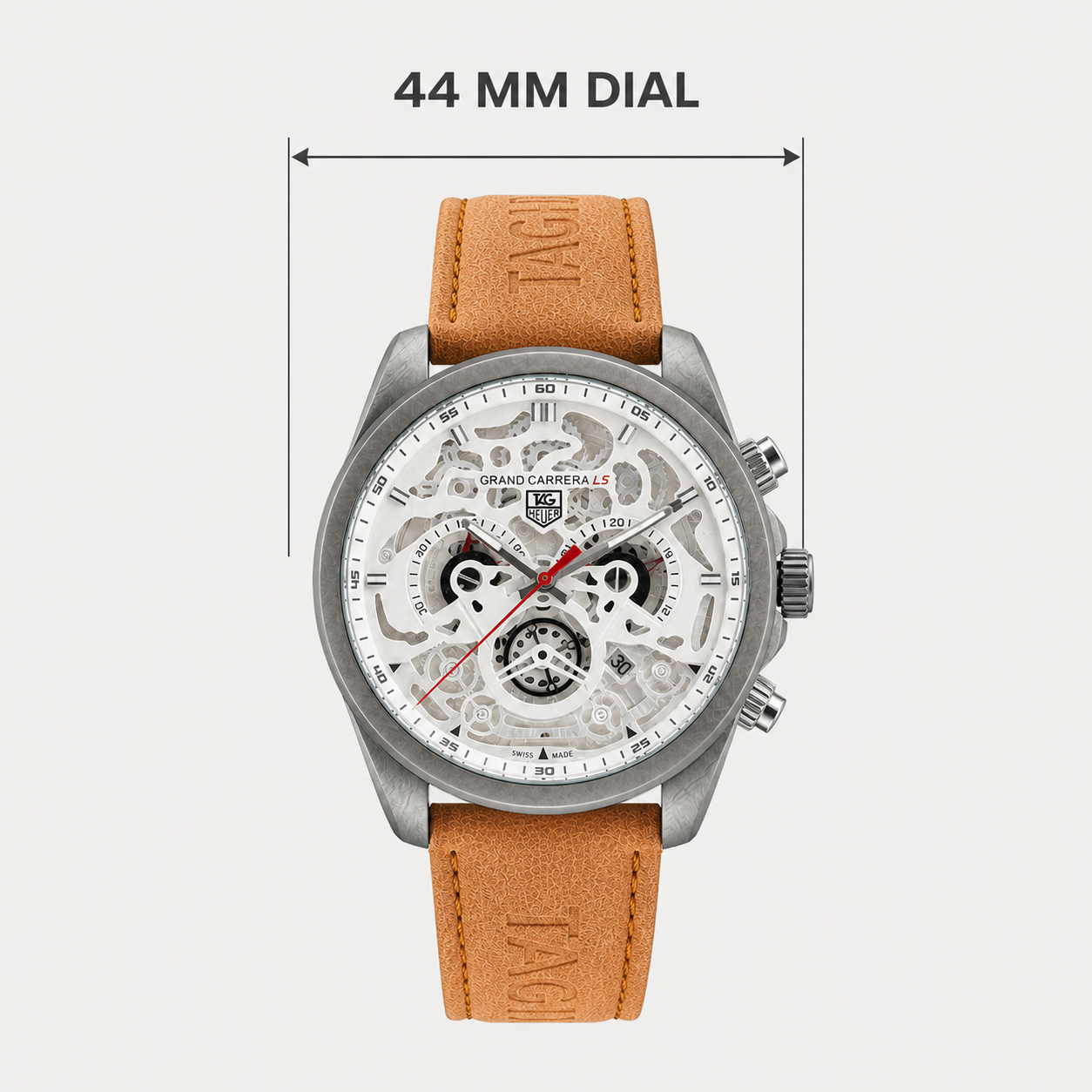 Tag Heuer Skeleton CR7 — 44 mm dial size guide