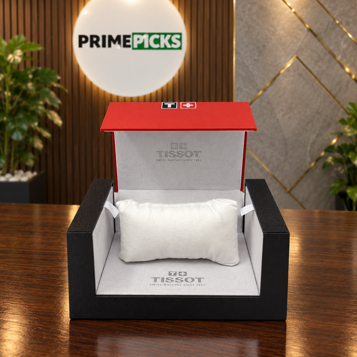 Matching Tissot-style OG presentation box in PrimePicks office